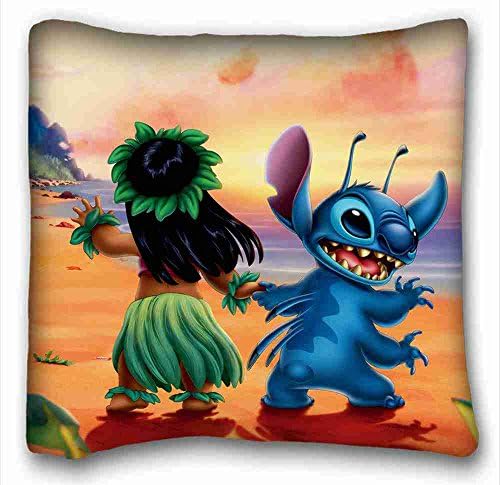 Soft Pillow Case Cover ( Lilo and Stitch ) Pillowcase Cover 20"X30" One Side suitable for Queen-bed