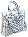 AM Landen Silver Rhinestone Black Handbag Style Key-chain Key Rings Handbags Charms