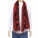 Woolen Scarves for Men Accessory Indian Clothes Cold Weather Paisley Pattern