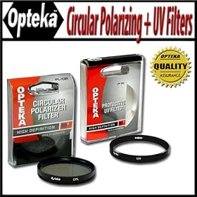 Opteka 82mm High Definition² Circular Polarizing + UV (0) Ultra Violet Haze Multi-Coated Glass Filter Kit