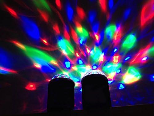 (Red Color) Wireless Portable Bluetooth Music Speaker with LED Disco Mirror Ball
