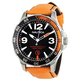 Nautica Mens N12578G BFD 101 Orange Polyurethane and Black Di
