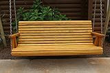 ROLL BACK Amish Heavy Duty 800 Lb 4ft. Porch Swing - Cedar Stain - Made in USA