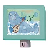 Oopsy Daisy Fine Art for Kids NL8121JF Musical Manatee Night Light