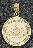 Penn State Nittany Lions Solid 14K Gold University Seal 5/8 14K Pendant