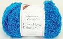 Glitter Fleece Knitting Yarn 50gm 10balls/Pk - Cyan