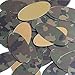 Sequin Camo Brown Green Camouflage Oval 1.5 inch Metallic Couture Loose Paillettes