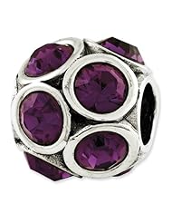Sterling Silver Reflections February Swarovski Elements Bead