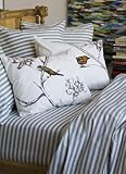 DwellStudio Draper Stripe Queen Sheet Set, Chinois Blue