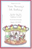 Kids Carousel Party Invitations