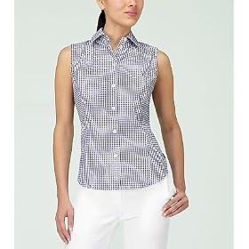 Sleeveless Gingham Shirt