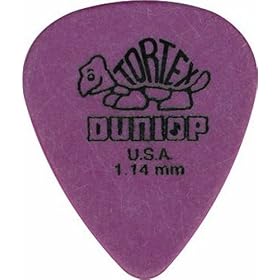 Dunlop Standard Tortex Picks, 12 Pack, Purple, 1.14mm