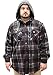 Woodland Supply Co. Men's Plaid Flannel Thermal Lined Heavy Warm Hoodie Jacket