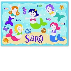 Olive Kids Mermaids Bedding Coordinating Personalized Placemat by Olive Kids