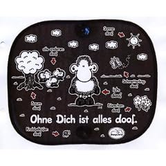 Auto-Sonnenschutz "Sheepworld", Motiv "Ohne Dich ist alles doof"