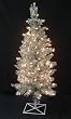 3' Pre-Lit Silver Tinsel Ashley Spruce Artificial Christmas Tree - Clear Lights