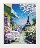 『マルコ《パリのカフェ》』風景画アートポスター額付の画像