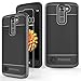 LG K7 / Tribute 5 / LS675 Case, INNOVAA Dual Armor Bumper Case W/ Free Screen Protector & Touch Screen Stylus Pen - Black