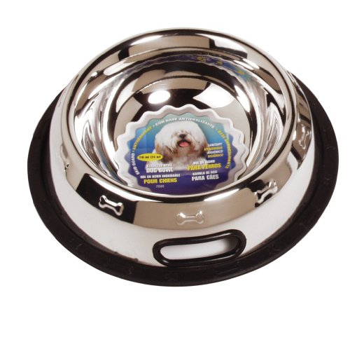 Hagen Dogit Stainless Steel Non-Spill Dog Dish, 24-Ounce