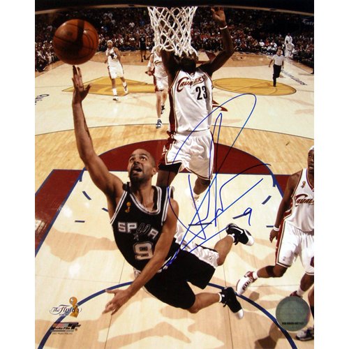 Steiner Sports NBA Tony Parker 2007 Finals Vertical Lay-up Autographed 8-by-10-Inch Photograph