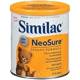 Similac NeoSure Advance Premature Infant Formula Powder with Iron, Case of 6 Cans- each 12.8 Ounces