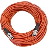 SEISMIC AUDIO - SAXLX-100 - 100' Red XLR Male to XLR Female Microphone Cable - Balanced - 100 Foot Patch Cord