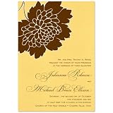 Bliss Yellow On Champagne Wedding Invitations