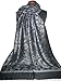 Nella-Mode Edler & Eleganter Schal, Stola; - Florales & Paisley-Muster; Anthrazit / Silber