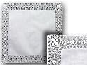 Pretty Cotton Lace Border Handkerchief, Solid White