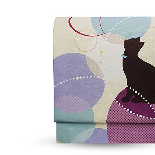 京 wa・kka ブランド 高級 シルク の リバーシブル 京袋帯 ハイクラス お洒落着 や 小紋 紬 着物 に最適です。 「シャボン猫」