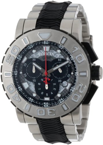 Invicta Men's 6310 Reserve Collection Chronograph Stainless Steel and Black Rubber Watch