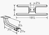 Burner Asmby, H Twn 2.25 , Ss, 19.5 X 8; Ellipse, Prochef