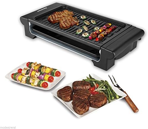 Excelvan Black Electric Griddle Nonstick Kitchen Indoor Countertop Grill