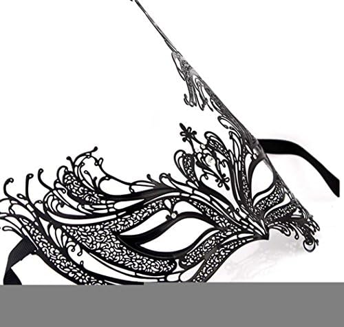 Stylish Women Lace Face Eye Black Mask Hollow Fancy Dress Venetian Carnival (Luxury D)
