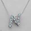 Necklace With 3.00ctw Genuine Topazes Beautifully Designed in 925 Sterling silver Length 16in
