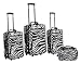 Rockland Luggage 4 Piece Luggage Set, Zebra, One Size