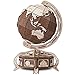 EWA Eco-Wood-Art Model Globe (Brown) 3D Wooden Puzzle DIY Mechanical with Secret Lock-Box, Without Glue