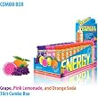 - 	 ZipFizz Energy Drink Mix - Grape, Pink Lemonade & Orange Soda - 30 Tubes Comb