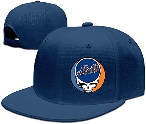 New York Mets Grateful Logo Fitted Flat Brim Baseball Caps