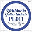 D'Addario Single Plain Steel Guitar String - .011 Gauge