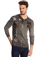 Desigual Camiseta Manga Larga Paco Rep (Gris)