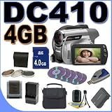 Canon DC410 DVD Camcorder w/37x Optical Zoom (Silver) BigVALUEInc Accessory Saver 4GB Filter Bundle