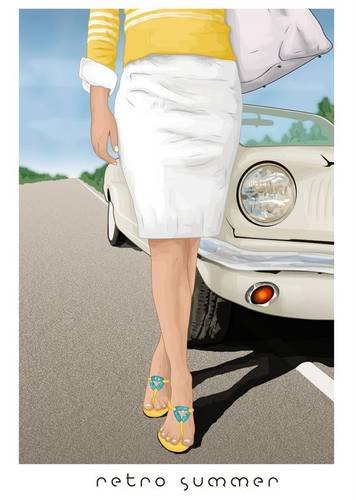 Poster retro summer in der Größe (BxH): 50 x 70 cm von studio43