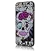 Seedan iPhone 6 4.7 inch Case PC Hard Slim Back Cover Diamond Flower Butterfly Skull Smooth Skin Protector