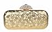 Chicastic Sparkle Hard Box Wedding Evening Clutch Purse With Rhinestone Closure