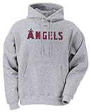 Los Angeles Angels MLB Grey Embroidered Tackle Twill Hooded Sweatshirt By Nike Team Sports