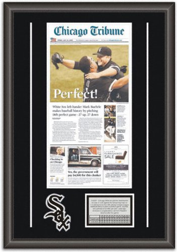 Mounted Memories Chicago White Sox Mark Buehrle Chicago White Sox Perfect Game Framed Tribune Front