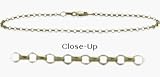 10 Karat Yellow Gold 10 Inch Belcher Style Anklet