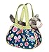 navy floral sassy pet sak