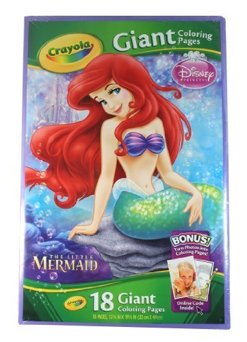 Disney Princess Giant Coloring 18 Pages - The Little Mermaid